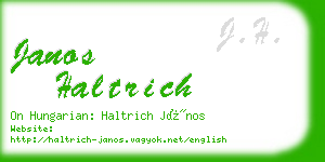 janos haltrich business card